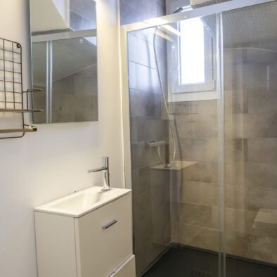 Bathroom with walk-in shower at Rooftop Penthouse in Tarifa