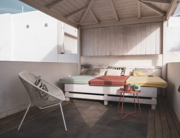 Terrace lounge area at Rooftop Penthouse in Tarifa